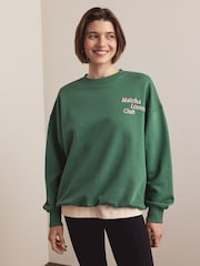 Green Matcha Graphic Sweatshirt - Image 2 of 9
