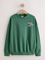 Green Matcha Graphic Sweatshirt - Image 7 of 9