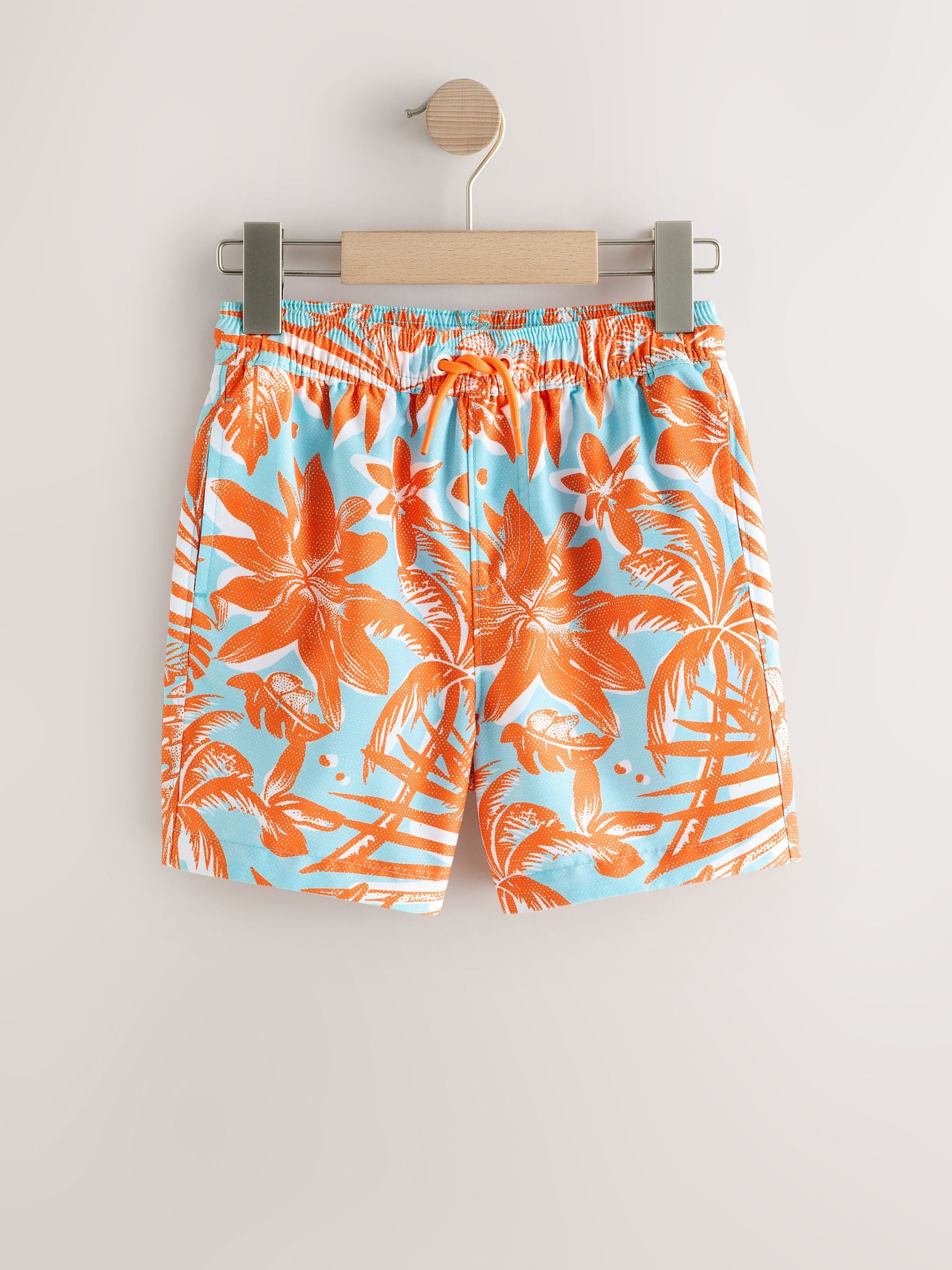 Buy Orange Tropical Printed Swim Shorts (3-16yrs) from Next