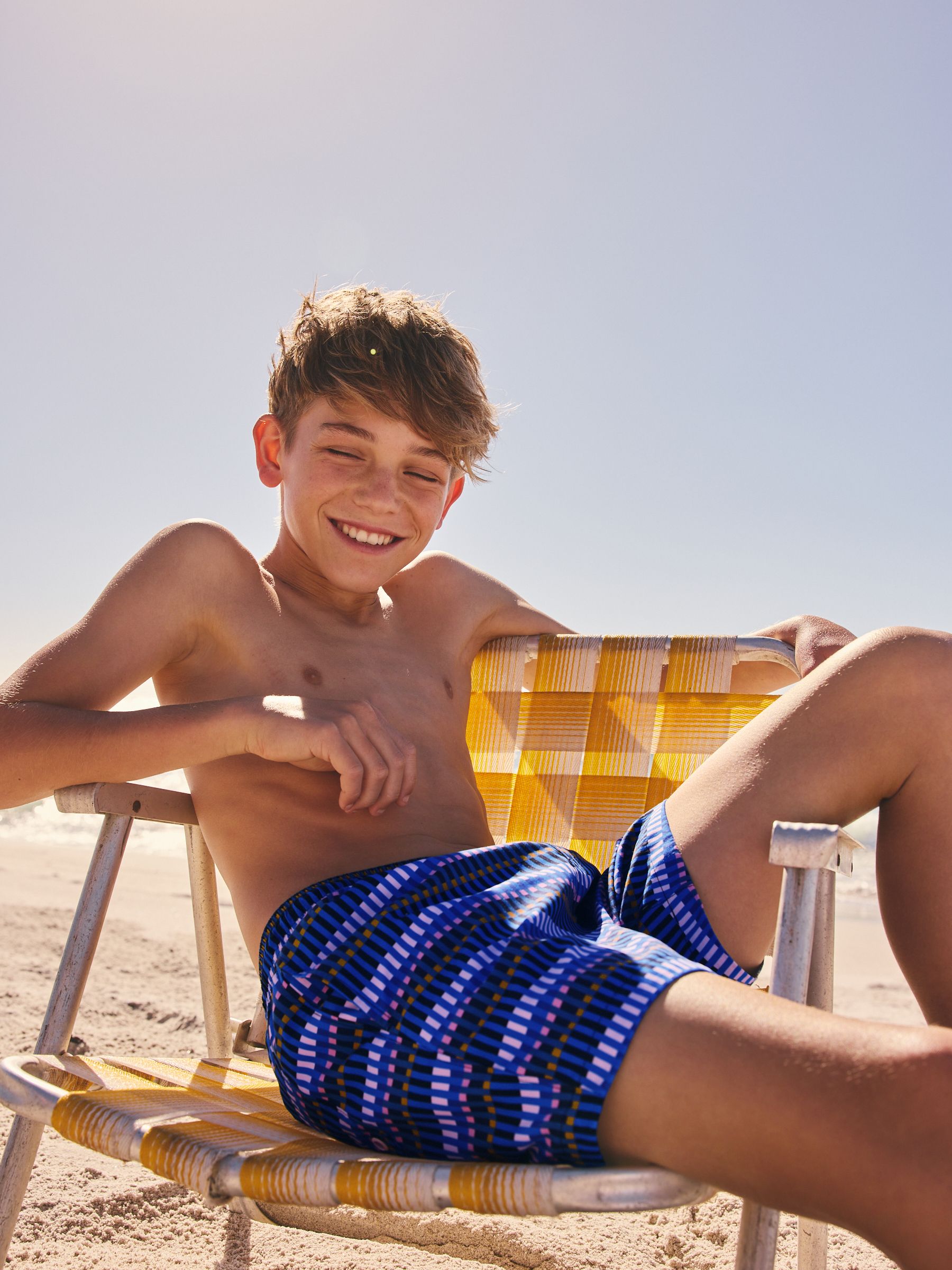 Buy Blue Geo Printed Swim Shorts (3-16yrs) from Next Israel