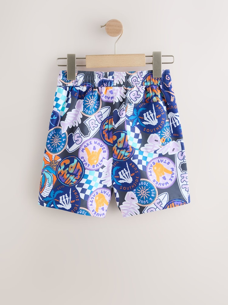 Surf Grey Printed Swim Shorts (3-16yrs) - Image 2 of 4