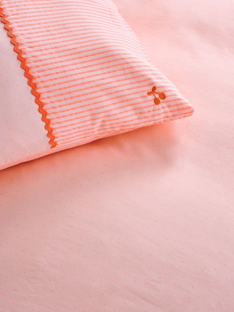 Pink Fluro Spot Duvet Cover and Pillowcase Set - Image 2 of 2 Pink Fluro Spot Duvet Cover and Pillowcase Set - Image 2 of 2