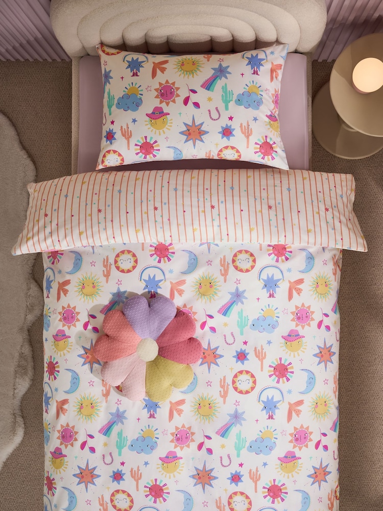 Pink Bright Rodeo Duvet Cover and Pillowcase Set - Image 2 of 4