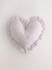 Ruffle Gingham Heart Cushion - Slika 2 iz 4