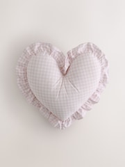 Ruffle Gingham Heart Cushion - Slika 3 iz 4