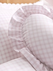 Ruffle Gingham Heart Cushion - Slika 4 iz 4