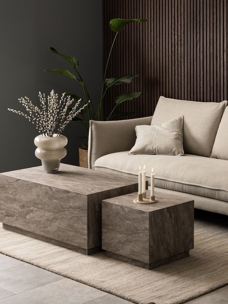 Actona Grey Dice Coffee Table Set - Image 1 of 5