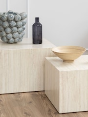 Actona Cream Dice Square Coffee Table Set - Image 2 of 6
