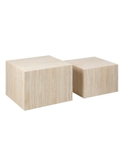 Actona Cream Dice Square Coffee Table Set - Image 5 of 6