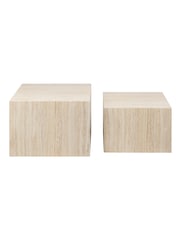 Actona Cream Dice Square Coffee Table Set - Image 6 of 6
