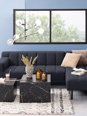 Actona Black Dice Square Coffee Table Set - Image 2 of 6