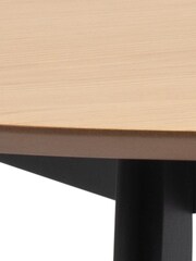 Actona Black Oak Roxby 4 Seater Compact Round Dining Table - Image 5 of 6