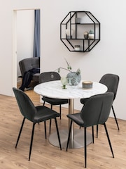Actona Set of 4 Black Femke Dining Chairs - Image 1 of 6