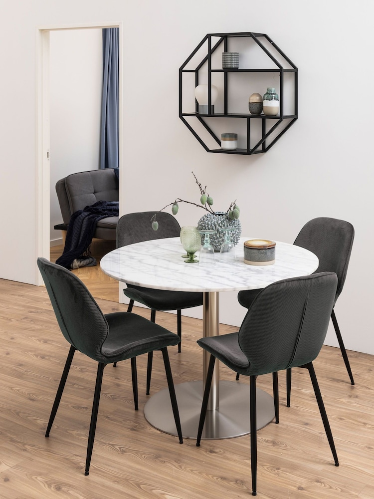 Actona Set of 4 Black Femke Dining Chairs - Image 1 of 6