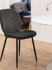 Actona Set of 4 Black Femke Dining Chairs - Image 3 of 6