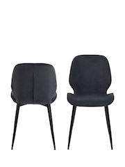 Actona Set of 4 Black Femke Dining Chairs - Image 5 of 6