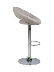 Actona Grey Plump Swivel Bar Stool with Open Back - Image 4 of 6