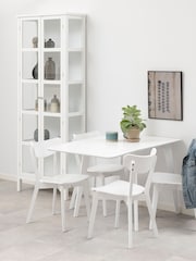 Actona White Roxby Square Dining Table - Image 2 of 6