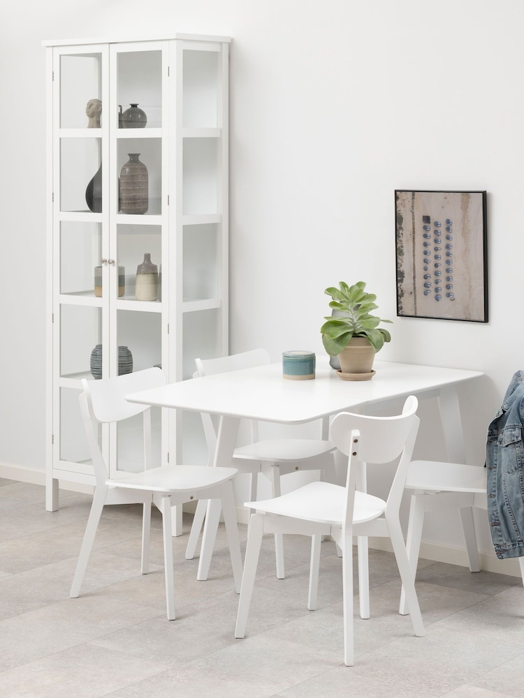 Actona White Roxby Square Dining Table - Image 2 of 6