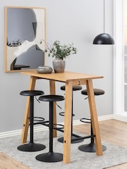 Actona Set of 2 Black Finch Bar Stools - Image 1 of 6