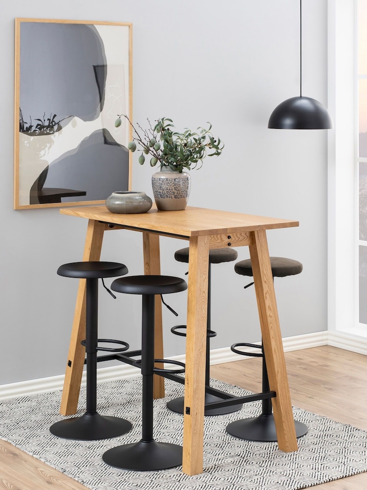 Actona Set of 2 Black Finch Bar Stools - Image 1 of 6