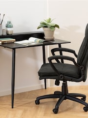 Actona Black Brad Swivel Office Chair - Image 3 of 5