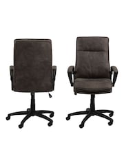 Actona Black Brad Swivel Office Chair - Image 5 of 5