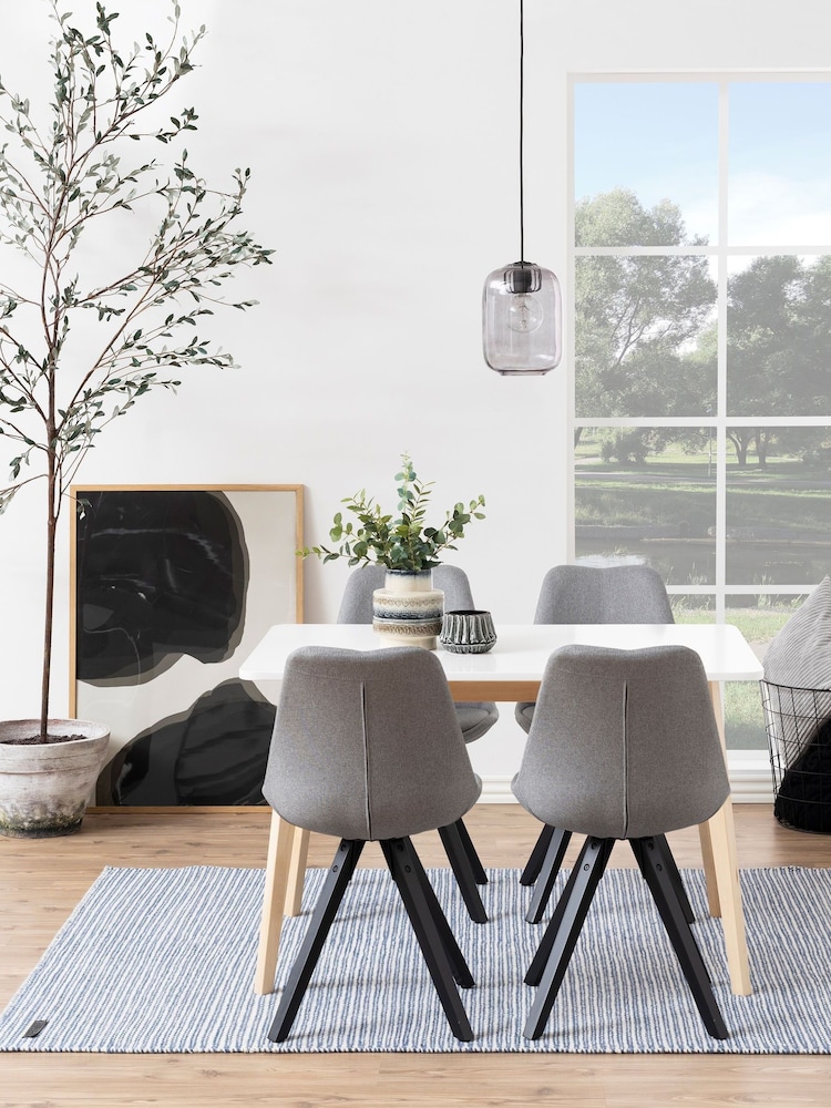 Actona White Oak Raven Dining Table - Image 1 of 4