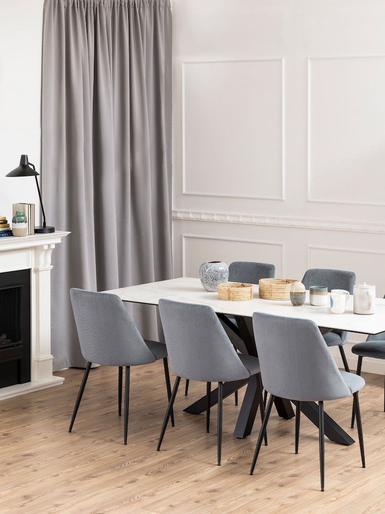 Actona Grey Ines Dining Chair Set of 4 - Image 1 of 6