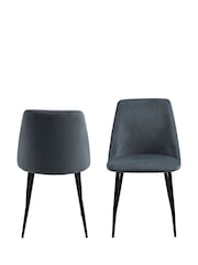 Actona Grey Ines Dining Chair Set of 4 - Image 4 of 6