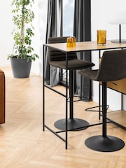 Actona Set of 2 Grey Kimmy Bar Stools - Image 2 of 6