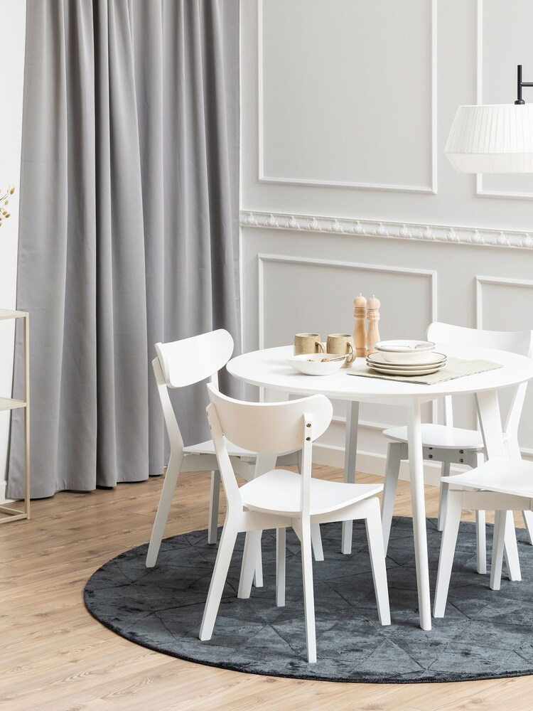 Actona White Roxby Compact Round Dining Table - Image 2 of 6