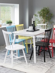 Actona Set of 2 White Riano Dining Chairs - Image 1 of 6