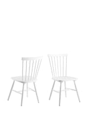 Actona Set of 2 White Riano Dining Chairs - Image 2 of 6