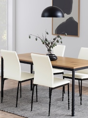Actona Black Oak Seaford 4-6 Seater Dining Table - Image 1 of 6