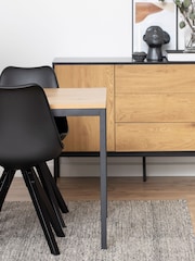 Actona Black Oak Seaford 4-6 Seater Dining Table - Image 3 of 6