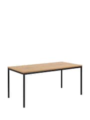 Actona Black Oak Seaford 4-6 Seater Dining Table - Image 4 of 6