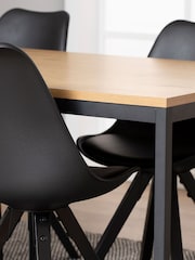 Actona Black Oak Seaford 4-6 Seater Dining Table - Image 6 of 6
