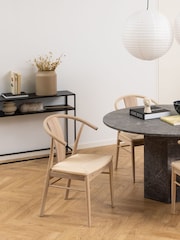 Actona Black Newcastle Console Table with Open Shelf - Image 1 of 6