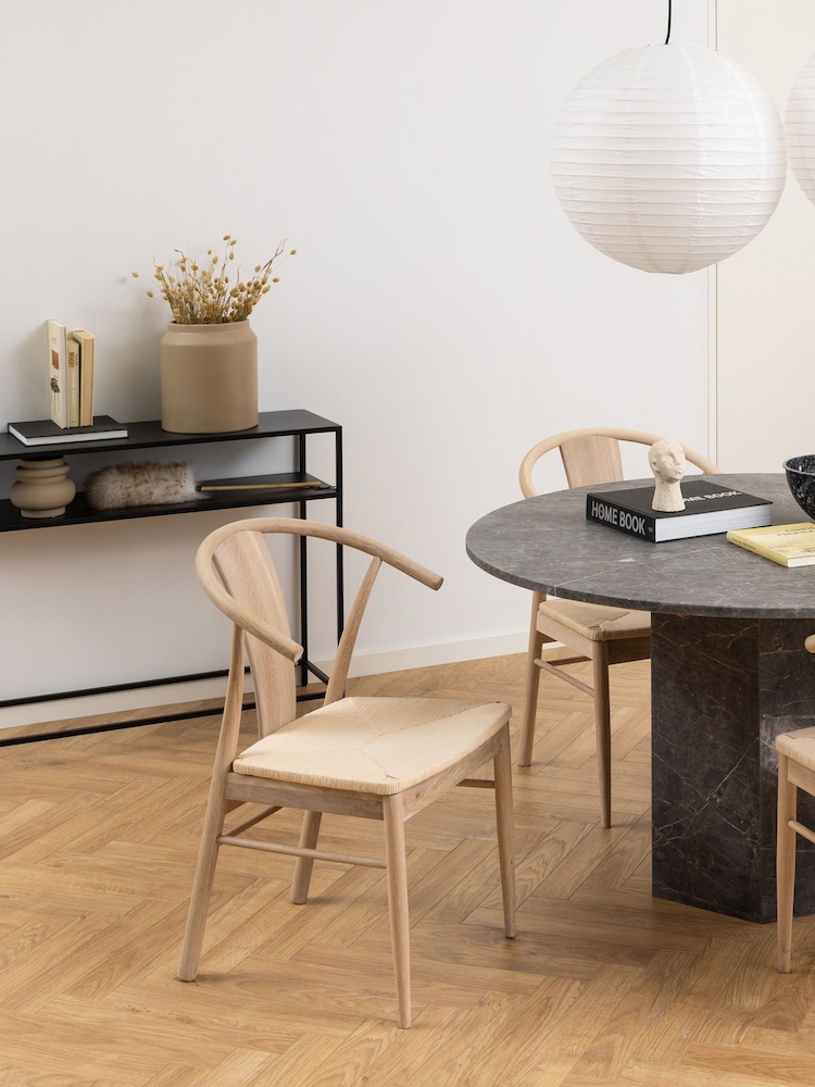 Actona Black Newcastle Console Table with Open Shelf - Image 1 of 6