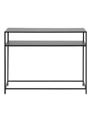 Actona Black Newcastle Console Table with Open Shelf - Image 5 of 6