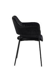 Actona Set of 2 Black Lima Dining Chairs with Armrest - Image 6 of 6