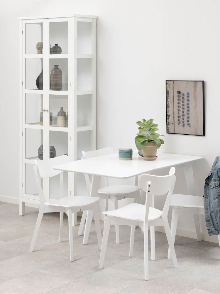 Actona Set of 2 White Roxby Dining Chairs - Image 1 of 5