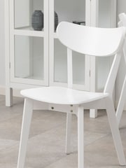 Actona Set of 2 White Roxby Dining Chairs - Image 2 of 5