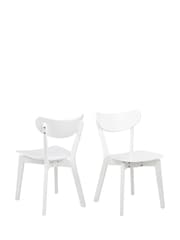 Actona Set of 2 White Roxby Dining Chairs - Image 3 of 5