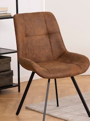 Actona Set of 2 Black Oak Waylor Dining Chairs - Image 2 of 6