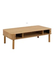 Actona Oak Langley Coffee Table Sliding Door - Image 3 of 5