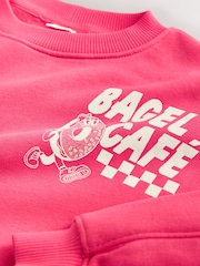 Red/Charcoal Bagel Sweatshirt and Leggings Set (3-16yrs) - Image 4 of 7