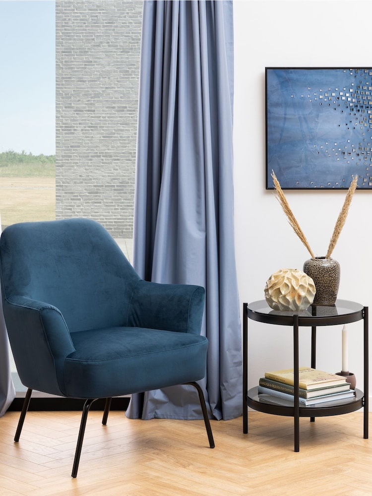 Actona Blue Melissa Lounge Chair - Image 1 of 6
