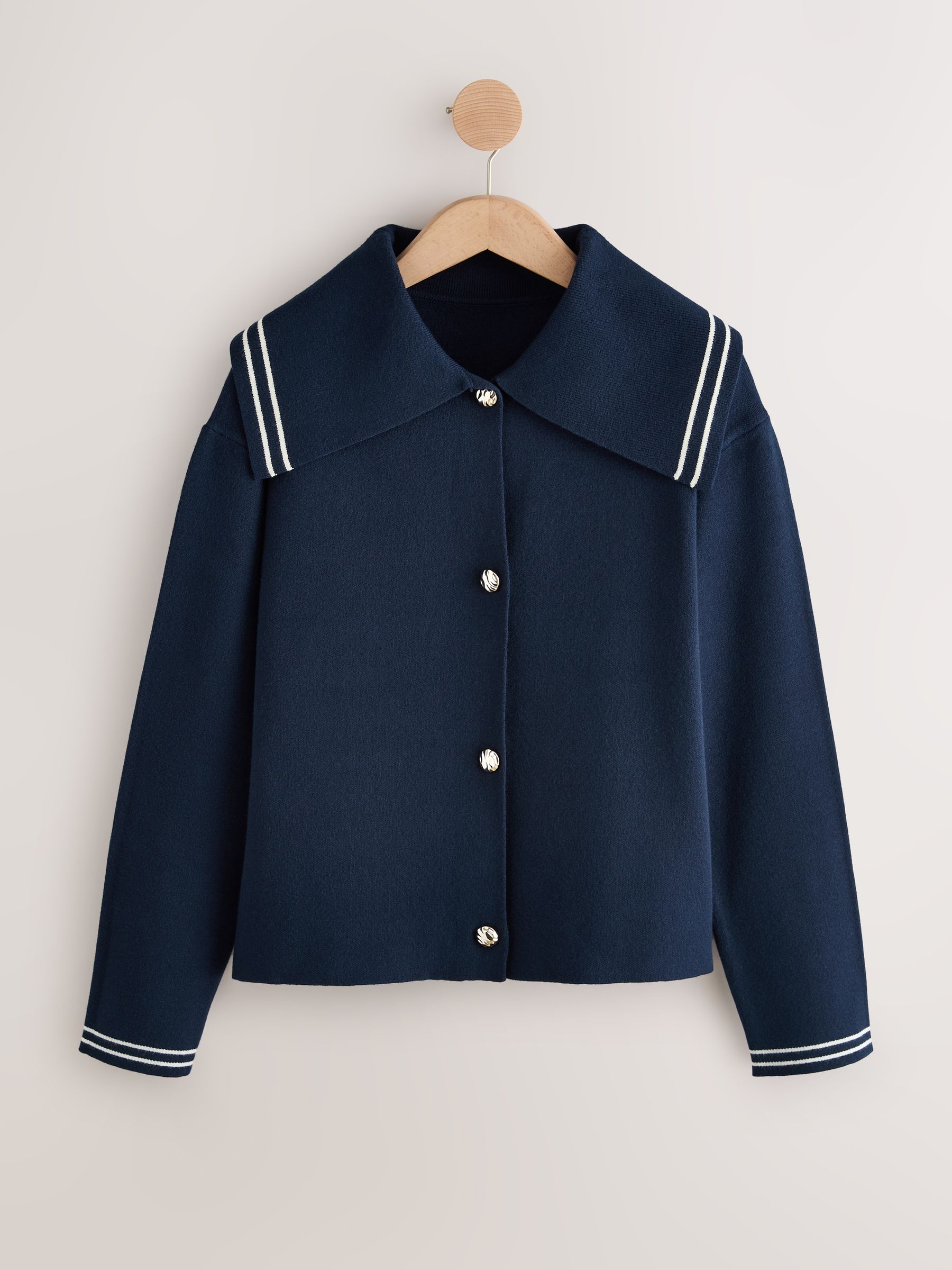 Buy Navy Sailor Collar Cardigan from Next USA